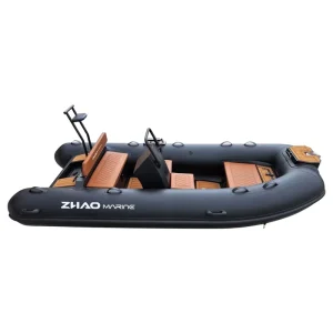RIB 3.9m Inflatable Boat Heavy Duty Hypalon PVC Dinghy with Console Steering for Fishing and Diving Tender