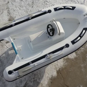 RIB 300 fiberglass hull material and outboard engine rigid inflatable boat