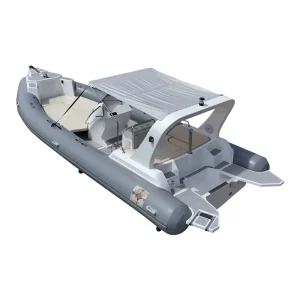 RIB 700 PVC Hypalon Rigid Double Deep V RIB Inflatable Boat with Outboard Engine for Patrol