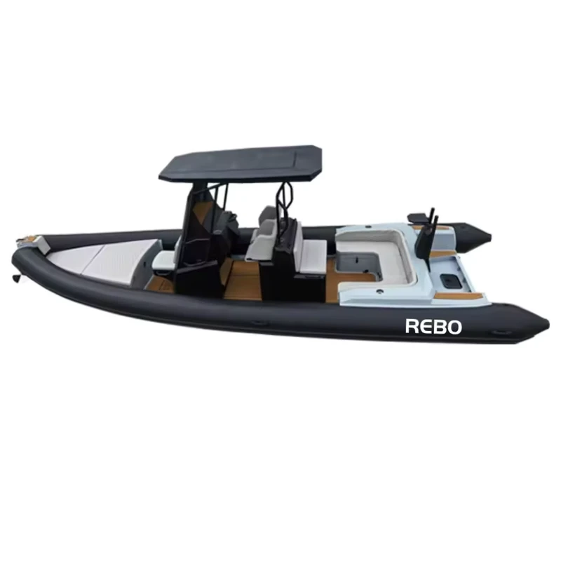 Corpo della barca in alluminio RIB 760, barca sportiva gonfiabile di lusso di 24,6 piedi (580 centimetri) con tubi ad alta pressione in PVC per motore esterno da 13 persone