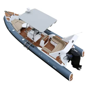 RIB 760 Rigid Hull Hypalon Inflatable Fiberglass Rib Boat with Outboard Motor