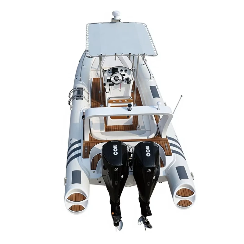 Luxury large rib 760 rigid ship fibreglass inflating ship with off-board motors