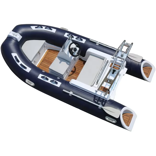 RIB Boat 12 FT RIB360 Inflatable Boat Rigid Speed 3.6 m Fiberglass Hull Yacht Boat for Leisure and Fishing Sports