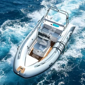 RIB Boat 430 Rigid Hull Fiberglass Inflatable Dinghy with Outboard Motor