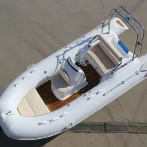 RIB390 Inflatable Boat Sport Yacht Fishing Diving Dinghy CE Certified Fiberglass Rigid Hull 5 Persons RIB 390
