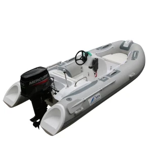 RIB390c Factory Direct Sale Inflatable Fiberglass Boat RIB with Up down Table 30HP Engine 5 Persons Capacity Durable Stable