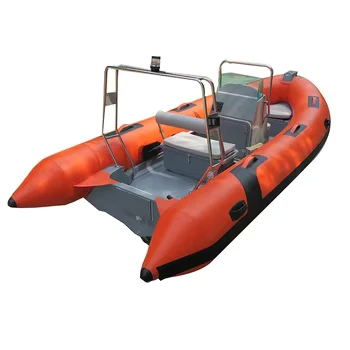RIB410, bote de pesca inflable de fibra de vidrio con costillas PVC/Hypalon