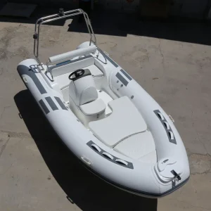 RIB430 PVC/하이팔론 인플레이터블 유리섬유 보트 - 낚시대 홀더 포함, 웨이크보딩용 RIB 430