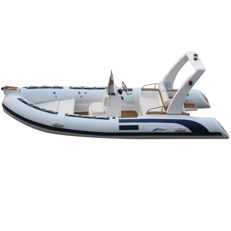 RIB480DJR 16Ft Luxe Yacht Inflatable Rubber Vissersboot Buitenboordmotor Gelast Fiberglas Cruising Transport Patrouille