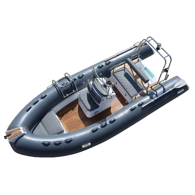 Yacht de sport gonflable en aluminium Hypalon de 16 pieds, coque en fibre de verre, bateau léger à grande vitesse pour 8 personnes