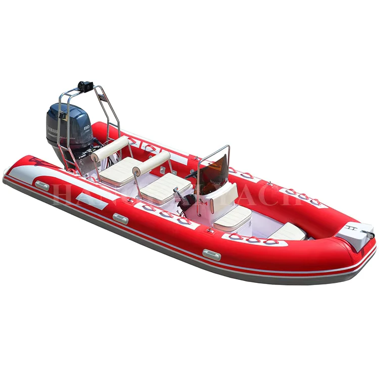 RIB520B 5.2M 17-футовая спортивная надувная лодка с жестким корпусом из стекловолокна, ПВХ, с подушкой, солнцезащитным навесом и местом для хранения, на 6 человек