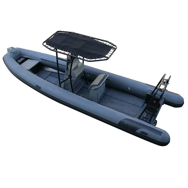 Bateau gonflable en fibre de verre Hypalon RIB700 capacité de 12 passagers