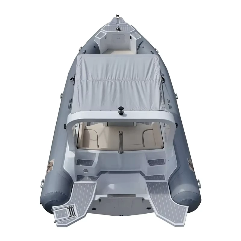 RIB760 고급 경질 하이팔론 풍선 유리섬유 낚시 보트, 300hp 머큐리 베라도 엔진 장착