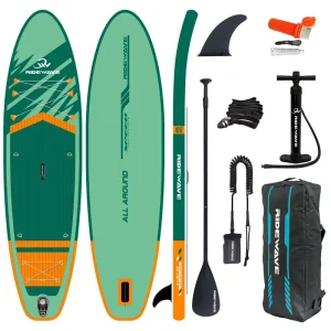 RIDEWAVE 10’6″ All Round Inflatable Stand up Paddle Board Premium ISUP Factory for Adults and Beginners All Water Use