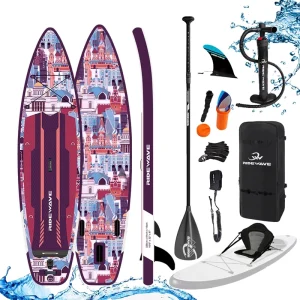RIDEWAVE Custom OEM Inflatable Stand-up Paddle Board Drop Stitch Material CE Certified Portable Eco Friendly Youth Accessories