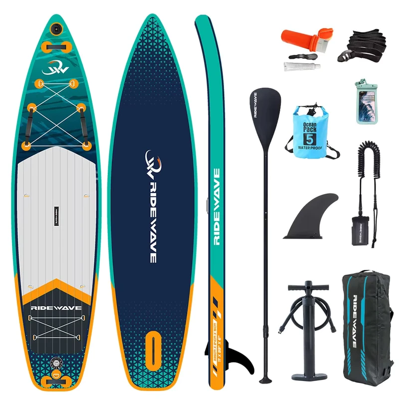 RIDEWAVE ISUP Stand-Up Paddle Board Drop Stitch Material aufblasbares SUP Surfbrett Paddle Board