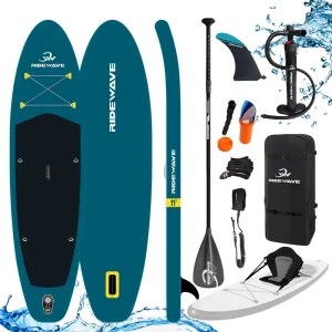 RIDEWAVE Inflatable Stand Paddle Board Accessory 10′ 10’6 11′ 11’6 ISUP Paddleboard Drop Stitch for Water Play Surfing