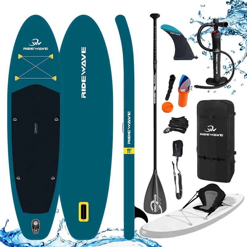 RIDEWAVE Aufblasbares Stand-Up-Paddleboard-Zubehör 10' 10'6 11' 11'6 ISUP Paddleboard Drop Stitch für Wasseraktivitäten und Surfen