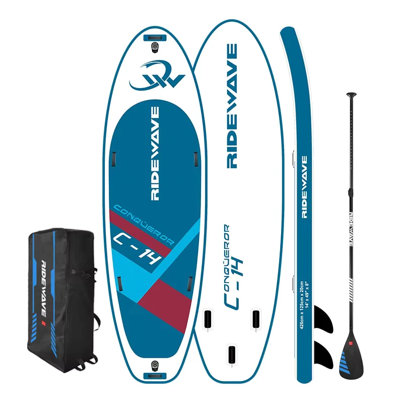 RIDEWAVE Prancha Inflável de Stand Up Paddle Mega Multitier SUP para Grandes Equipas, Material de PVC para Paddleboarding