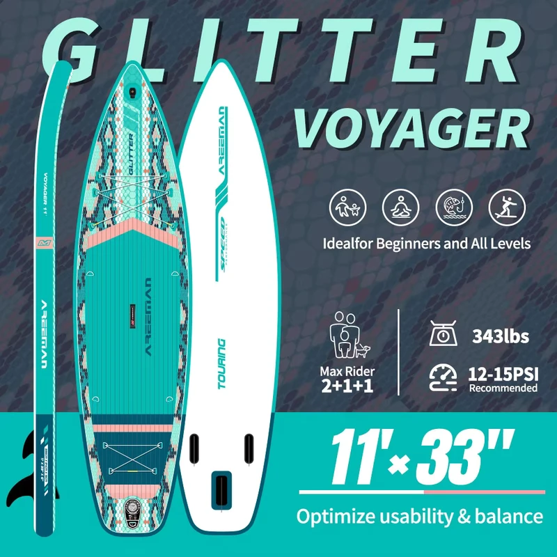 RIDEWAVE Aufblasbares Stand-Up-Paddleboard OEM ODM Surfbrett Paddleboard SUP
