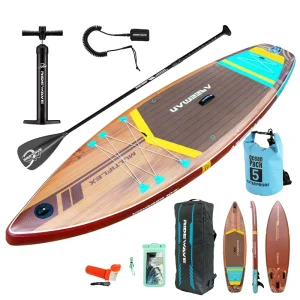 RIDEWAVE New Design High Quality Durable Inflatable Water Surfboard Board ISUP Paddle Board Accessories Surfing Waterplay SUP
