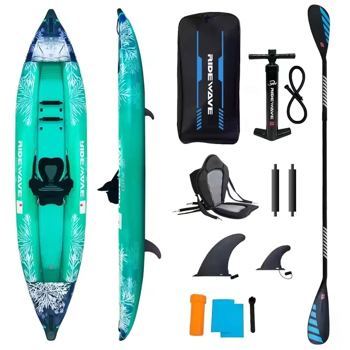 RIDEWAVE Nuovo Kayak da Pesca a Strati Doppio Gonfiabile PVC Canoe Kayak Prodotto in Cina