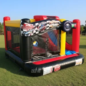 Racing Car Commercial Bouncy Castle with Slide Kids Inflatable Jumper House for Party Rental