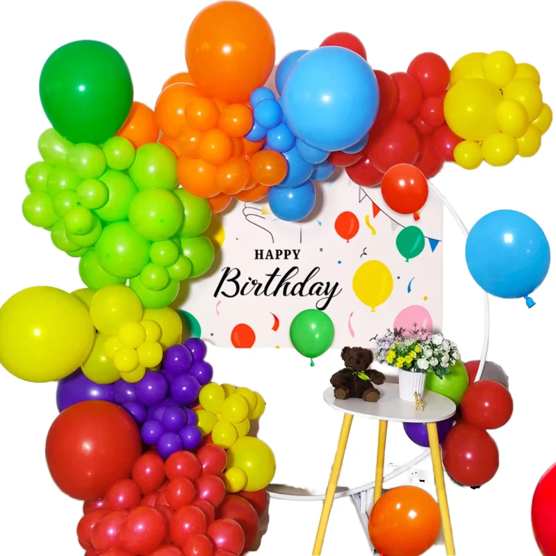 Rainbow Balloon Arch Kit Latex Balloon Garland Set Birthday Baby Shower Wedding Engagement Anniversary Christmas Party Decoration