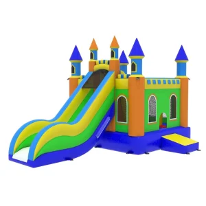 Rainbow Castle Inflatable Bounce House Combo Commercial Jumping Castle for Party Rentals
