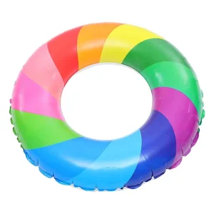 Rainbow Swimming Ring Inflatable for Kids for Pool Floats Kids Swim Ring Pool Noodles Safety Pool Floating