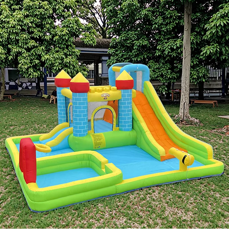 Istana Bouncing Air Terjun Pelangi untuk Pesta Keluarga Anak-anak Taman Hiburan