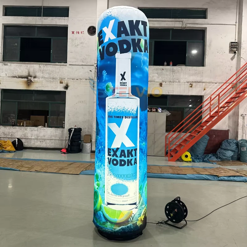 Rapid Customized Design Inflatable Totem Display Outdoor Led Inflatable Pole Light Column Advertising Inflatables Pillars Column