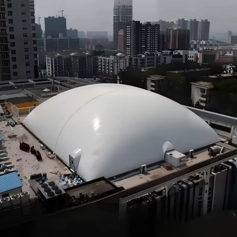 Ready Air Conditioned Inflatable Soccer Dome Multi Use Court Sport Daily Training Spaces for Rooftop Installation