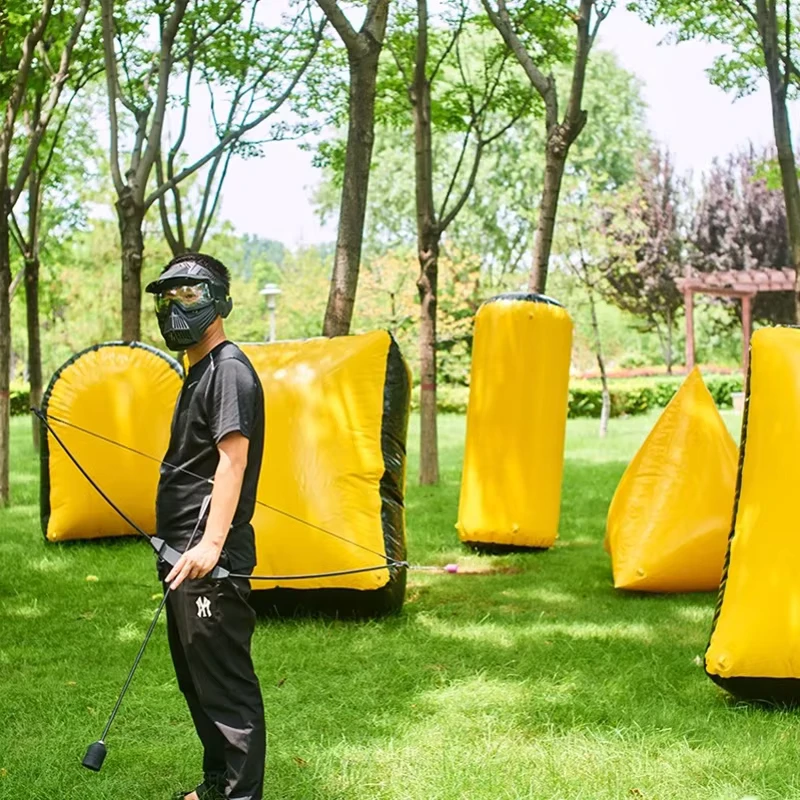 Abri gonflable CS de la vie réelle pour le tir à l'arc, divertissement en plein air, parcours d'obstacles en toile PVC 0,55 mm sur mesure