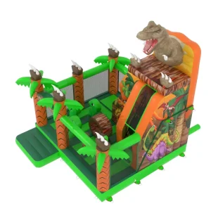Realistic T Rex Inflatable Bouncy Castle Commercial Dinosaur Playground with Slide for Party Rentals