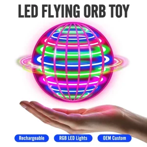 충전식 플라잉 플라이 오르브 호버 갤럭시 볼 자동 LED 조명 떠다니는 마법 UFO 야외 부메랑 코스믹 글로브 장난감 선물