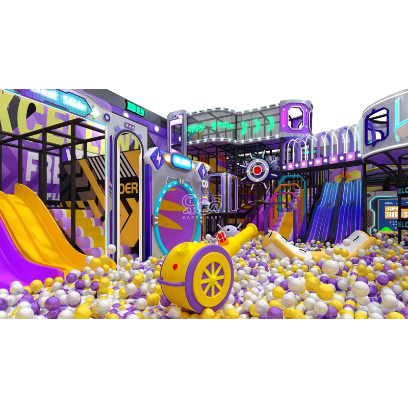 Recreation Sports Adventure Center Jump Amusement Equipment Commercial Trampoline Indoor Playground With Interactive Big Slides