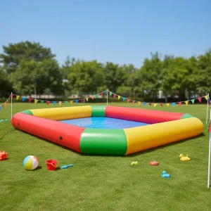 Rectangular Above Ground Commercial Grade PVC Inflatable Water Swimming Pool for Children and Adults