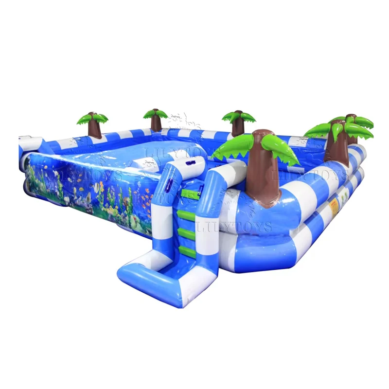 Piscina Inflável com Estrutura Retangular Spa e Piscina de Metal