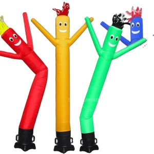 लाल inflatable एयर डांसर स्काई डांसर 8-10 फीट वाटरप्रूफ आउटडोर विज्ञापन के लिए