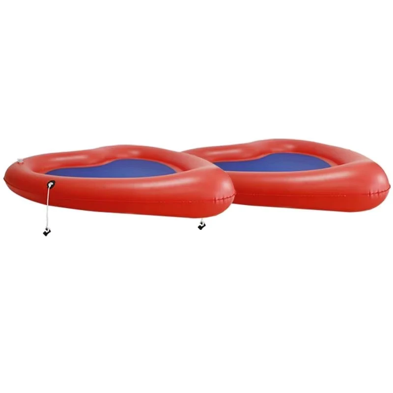 Colchón Inflable en Forma de Corazón Rojo Cama de PVC Colchón Flotante Inflable Silla Lounger de Agua