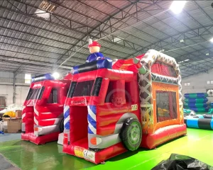 Red Inflatable Jumping House Bouncer Combo Slide for Kids