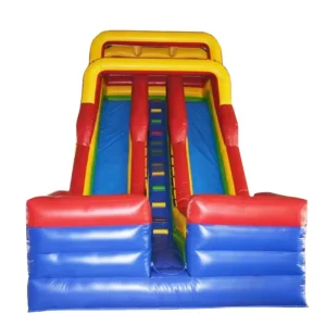 Red and Blue Kids Outdoor Water Park Inflatable Castle with Double Slide Bouncy Castle and Blower for Play