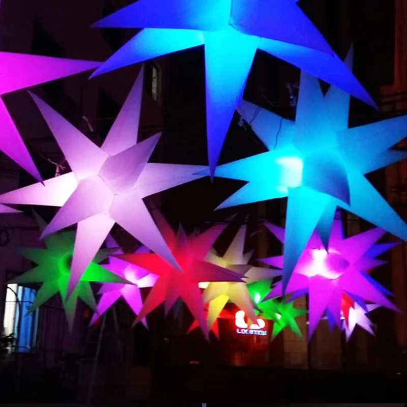 Remote Control Giant Inflatable LED Star for Event Party Wedding Decoration