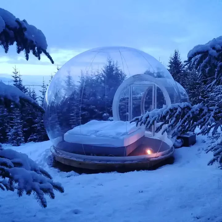 Resort Hotel Partyhaus 2 Personen Luxus Aufblasbares Lodge Dome Bubble Zelt Campingzelt