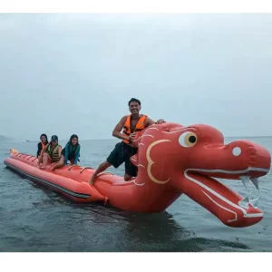 Resort Water Sports Water Toys Inflatable Towables Inflatable Dragon Float Boat Banana Boat Ride Chinese Inflatable Dragon Boat