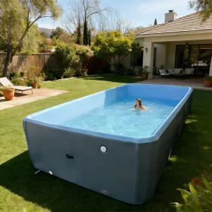 Retail Portable Drop Stitch Inflatable Swimming Pool with Cover Ready for Single Unit Shipping