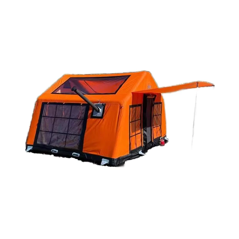 Tenda Udara Retractable Inflatable Camping PVC Tahan Air Kain Oxford untuk Petualangan Luar Ruangan
