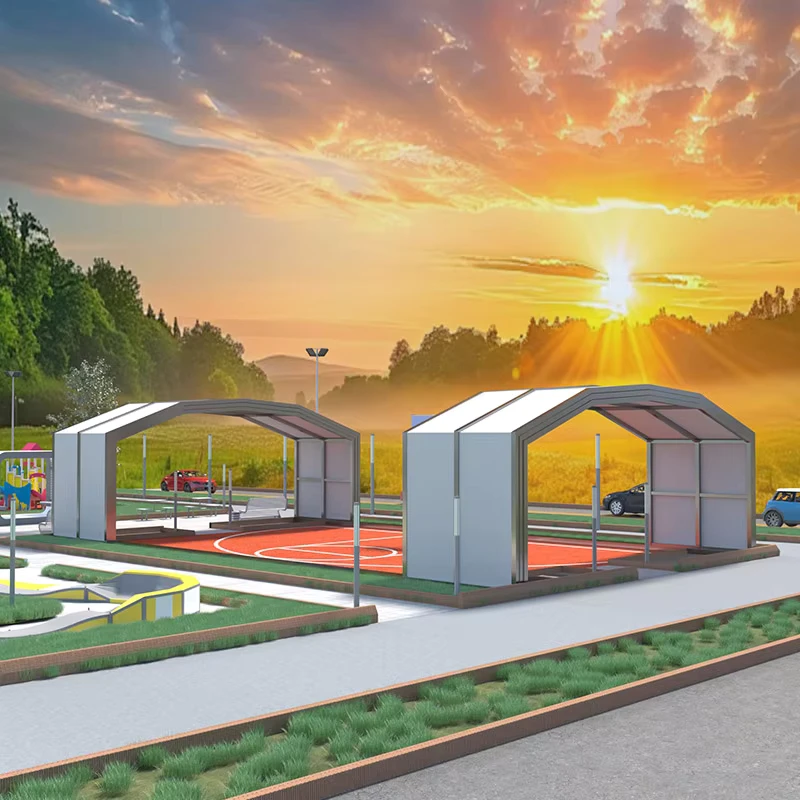 Retractable Sports Tent Custom Outdoor Gym Shelter Mobile Sunroom For Stadiums Courts And Training Areas