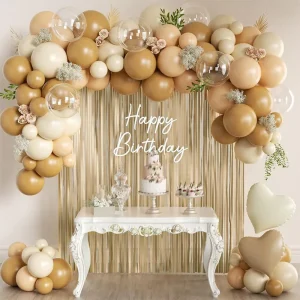 Retro Latex Foil Balloons Set Bulk Balloon Chain Set Party Decoration for Event Planner
